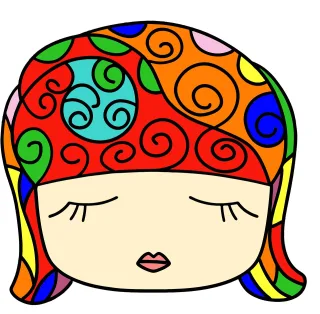 Head Female Head band Stickdatei