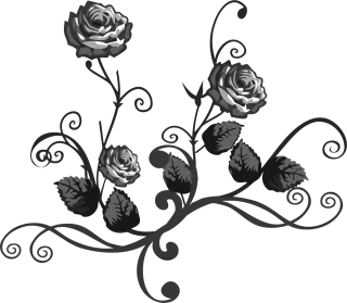 Abstract Rose flower Art Stickdatei