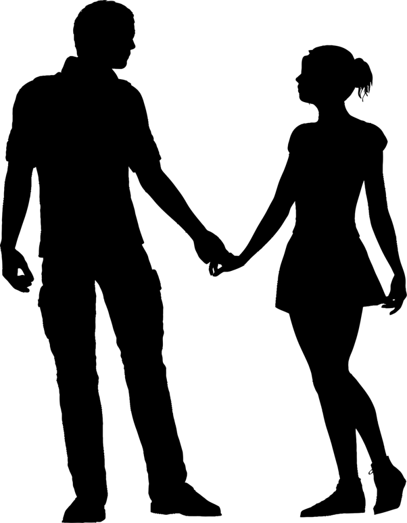 Boy Couple Female Stickdatei – Herzen & Liebe