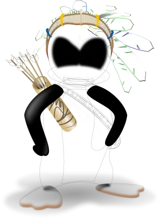 Penguin Anthropomorphized Nature Stickdatei