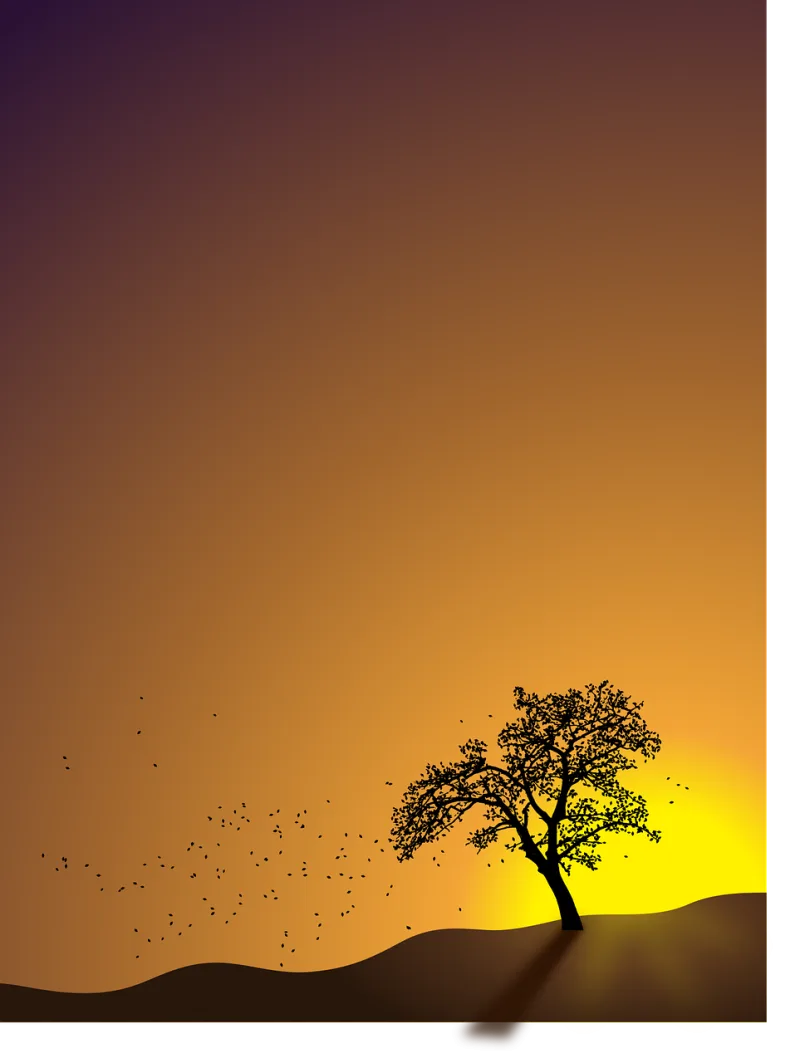 Autumn Fall Landscape Stickdatei – Natur