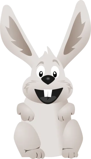 Anthropomorphized animals Bunny Cartoon Stickdatei