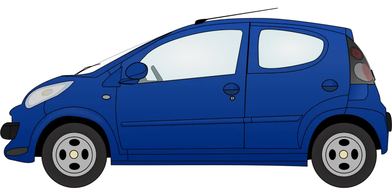 Automobile Car Blue Stickdatei – Fahrzeuge