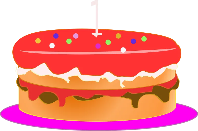 Anniversary Bolo Bolo de aniversário Stickdatei – Essen & Trinken