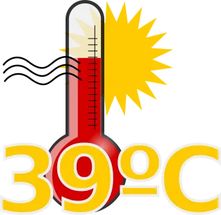 Fever Hot temp Thermometer Stickdatei
