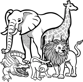 Africa Animal Animals Stickdatei