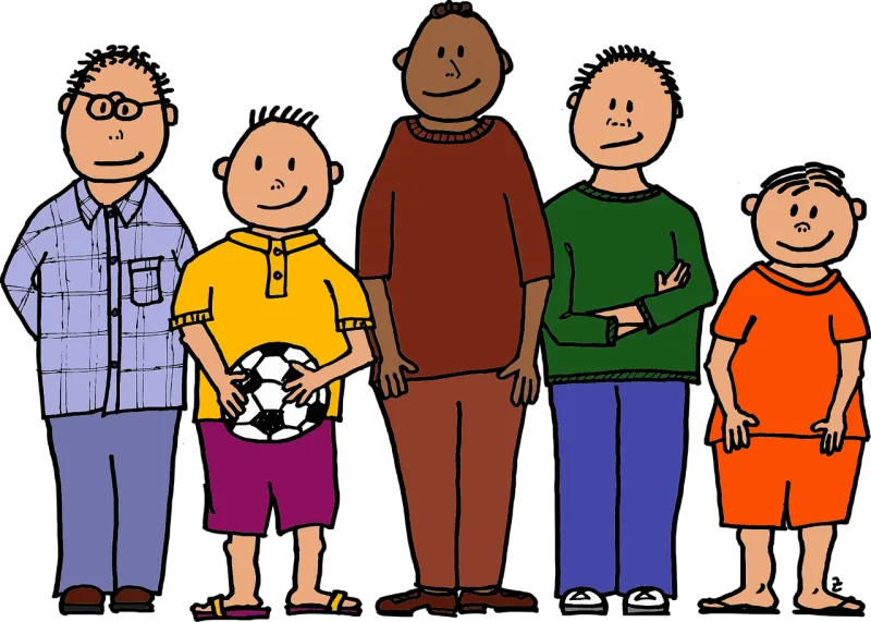 Ball Colour Five young boys Stickdatei – Sport