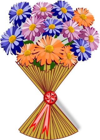 Bouquet Clip art Beautiful flowers Stickdatei
