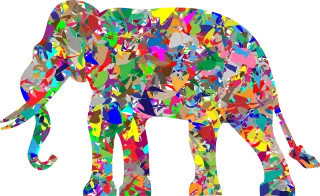 Elephant Pachyderm Animal Stickdatei