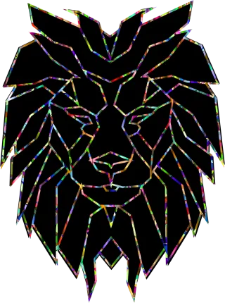 Polygonal Low poly Lion Stickdatei – Tiere