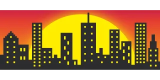Skyline City Building Stickdatei