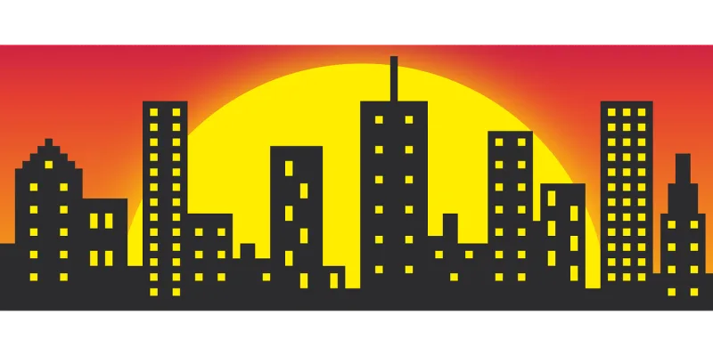 Skyline City Building Stickdatei – Natur