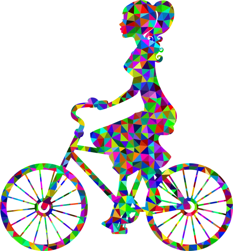 Girl Bike Bicycle Stickdatei – Sport