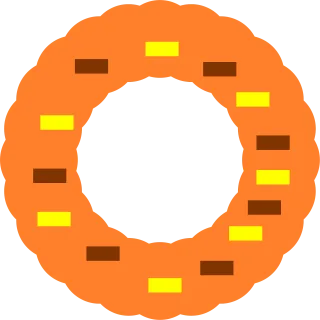 Donut Brown Food Stickdatei
