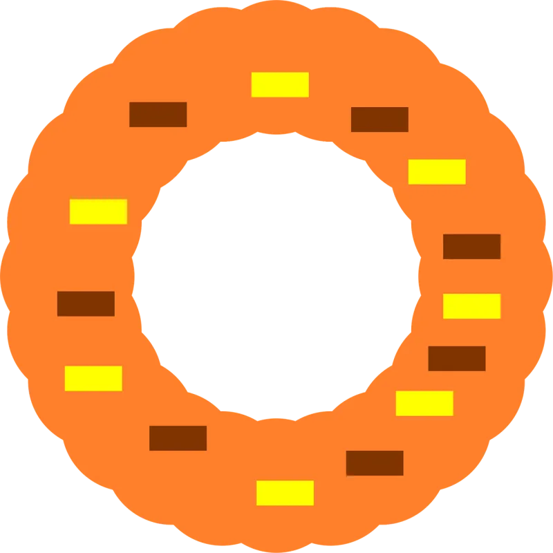 Donut Brown Food Stickdatei – Essen & Trinken