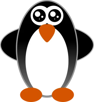 Penguin Cartoon Black and white Stickdatei