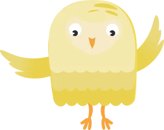 Owl Yellow Dance Stickdatei