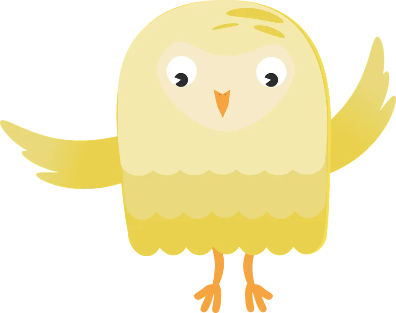 Owl Yellow Dance Stickdatei – Tiere