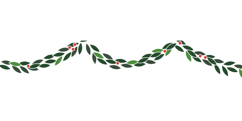 Christmas Decoration Leaves Stickdatei – Weihnachten