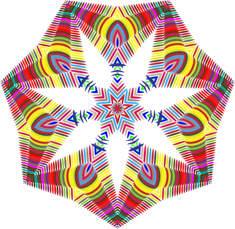 Colorful Chromatic Psychedelic Stickdatei – Natur