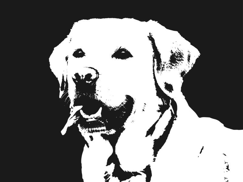 Labrador Dog Retriever Stickdatei – Herzen & Liebe