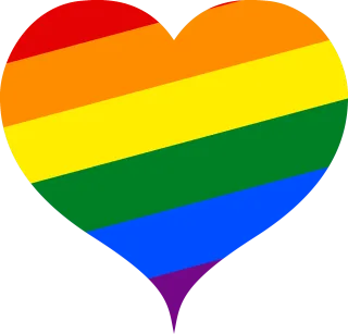 Heart Pride Rainbow Stickdatei