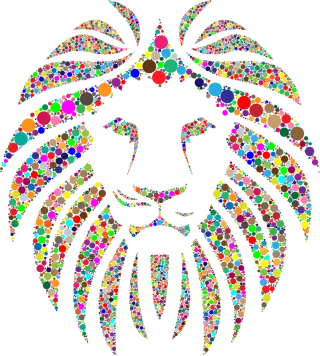 Animal Lion Nature Stickdatei
