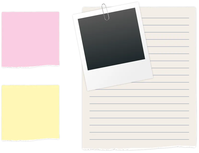 Note Polaroid Paperclip Stickdatei – Musik