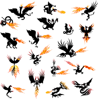 Dragon Phoenix Fire Stickdatei – Fahrzeuge