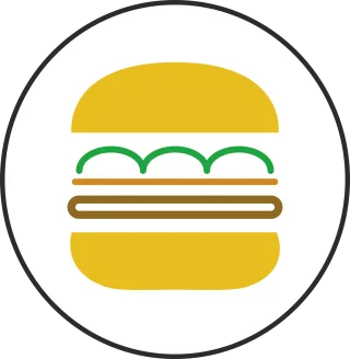 Burger Restaurant Piktogram Stickdatei