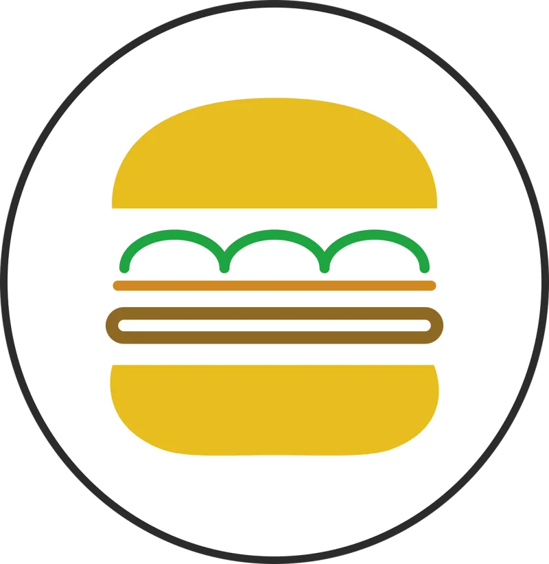 Burger Restaurant Piktogram Stickdatei – Essen & Trinken