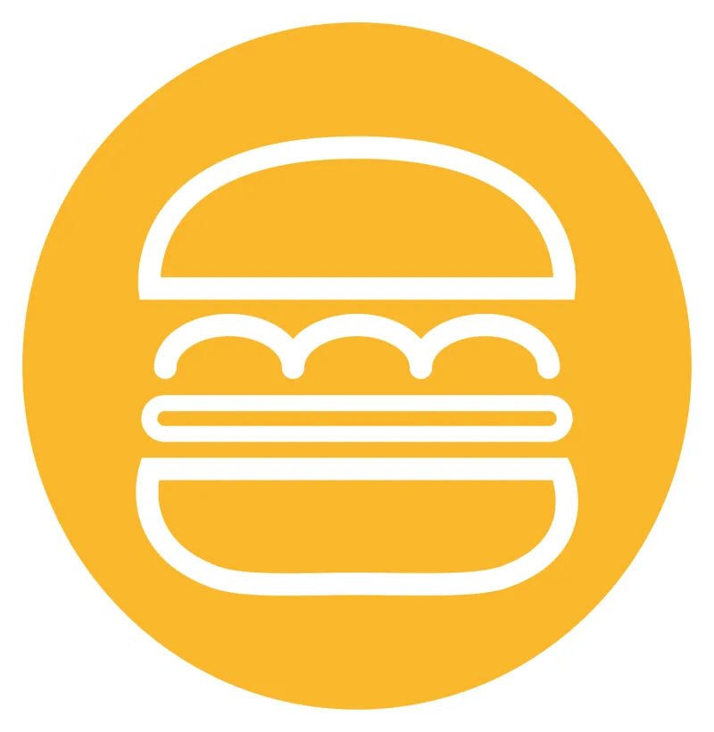 Burger Restaurant Piktogram Stickdatei – Essen & Trinken