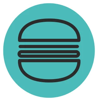 Burger Restaurant Piktogram Stickdatei