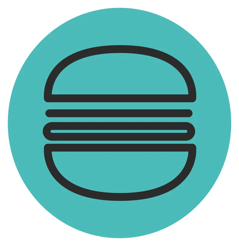 Burger Restaurant Piktogram Stickdatei – Essen & Trinken