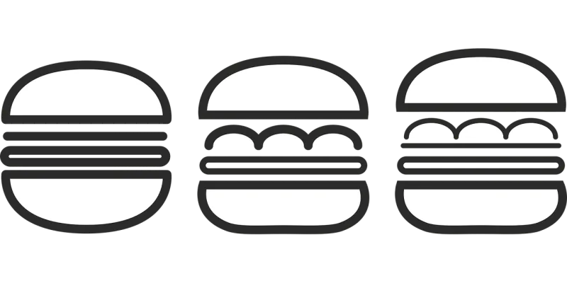 Burger Restaurant Piktogram Stickdatei – Essen & Trinken