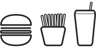 Burger Restaurant Piktogram Stickdatei