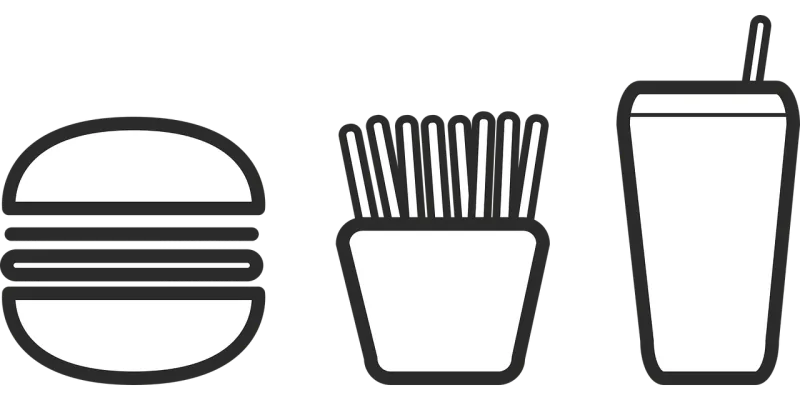 Burger Restaurant Piktogram Stickdatei – Essen & Trinken