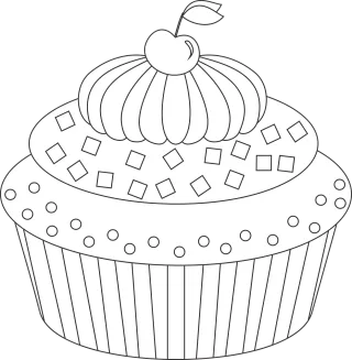 Cupcake Cake Dessert Stickdatei