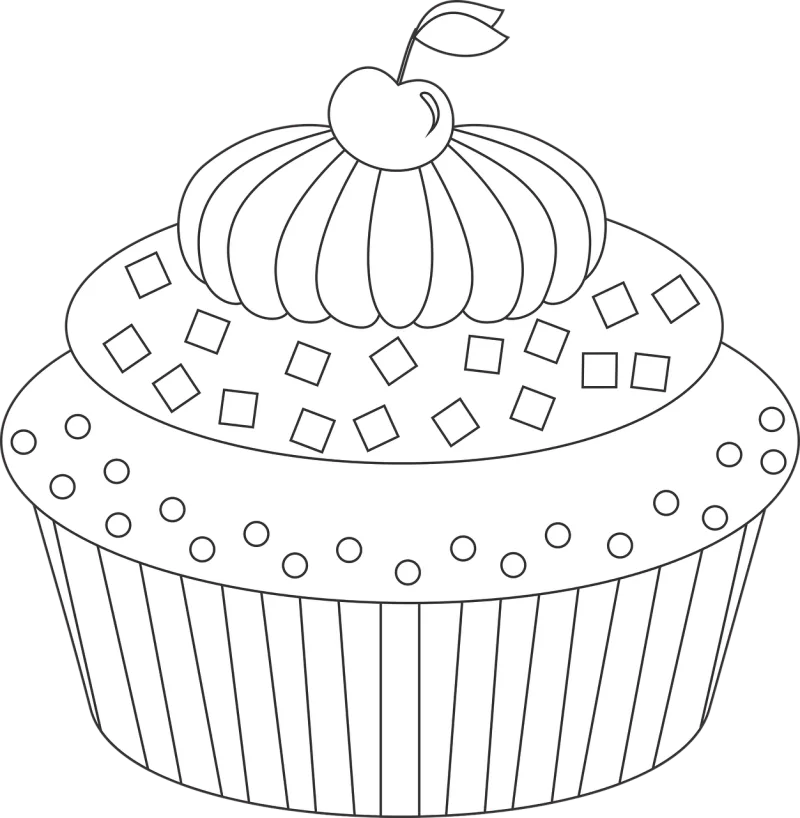 Cupcake Cake Dessert Stickdatei – Kinder