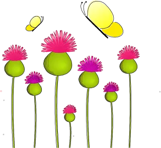 Anemone Nature Thistle Stickdatei