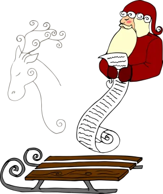 Christmas Sleds Santa claus Stickdatei