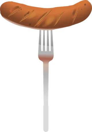 Bratwurst Fork Grilling Stickdatei