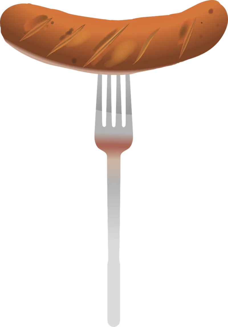 Bratwurst Fork Grilling Stickdatei – Fahrzeuge