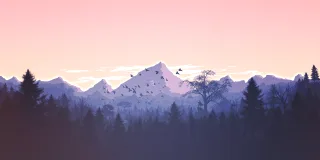 Mountains Panorama Forest Stickdatei