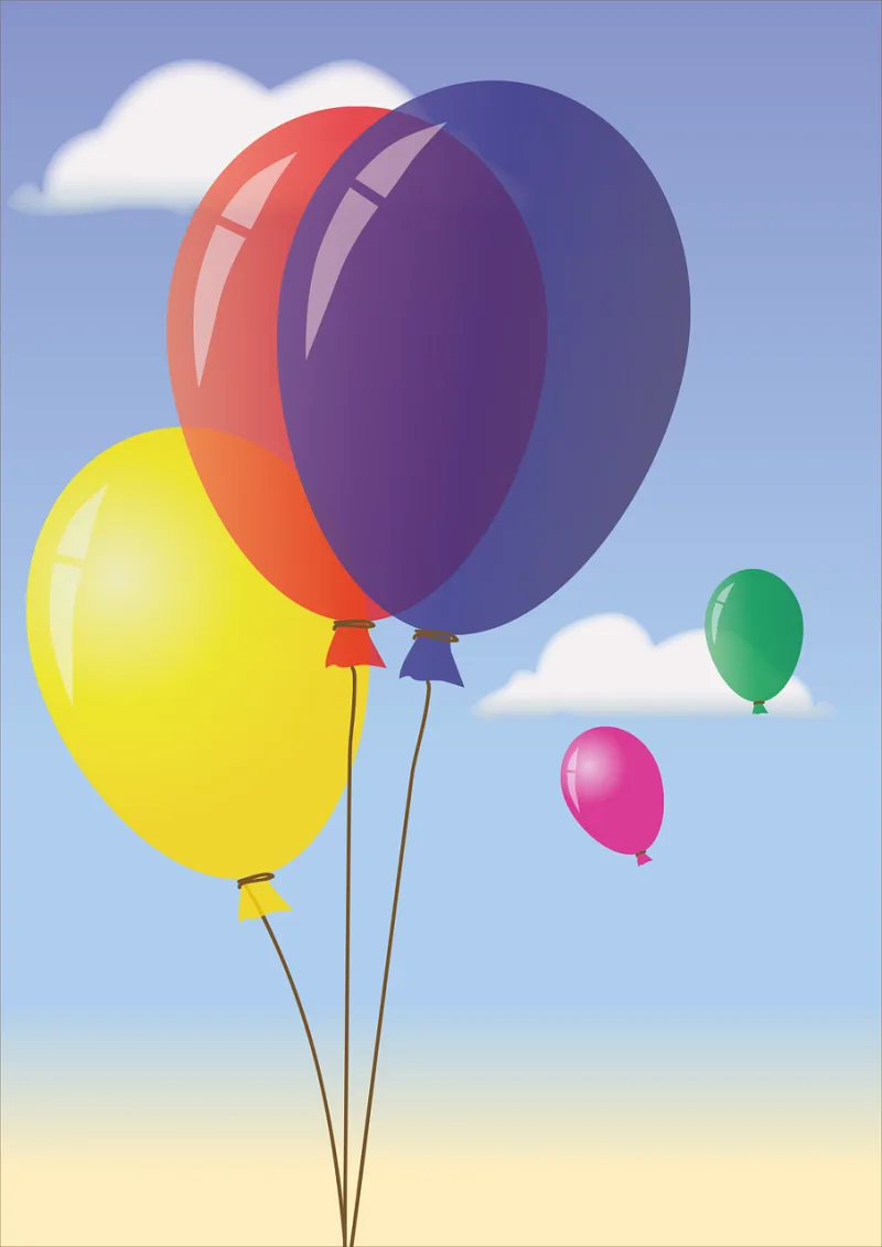 Balloons Heaven Clouds Stickdatei – Kinder