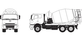 Concrete mixer Auto Ford 69364 w Stickdatei