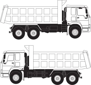 Truck Howo track Vector Stickdatei