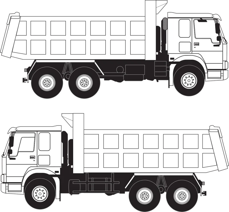 Truck Howo track Vector Stickdatei – Fahrzeuge