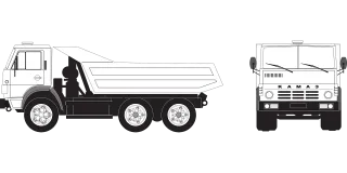 Truck Kamaz-5511 Russian truck Stickdatei