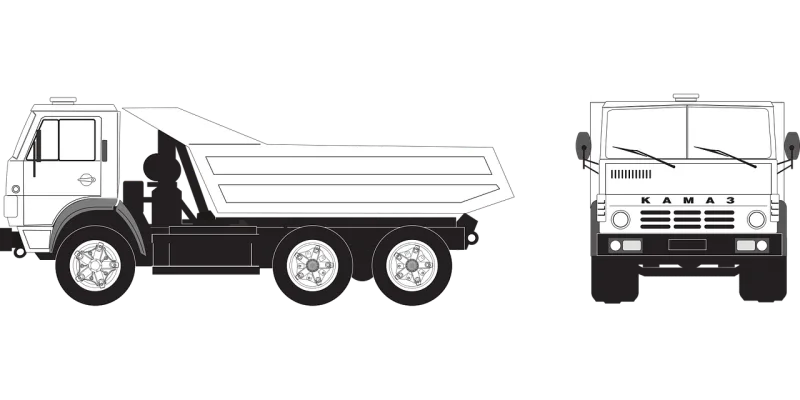 Truck Kamaz-5511 Russian truck Stickdatei – Fahrzeuge